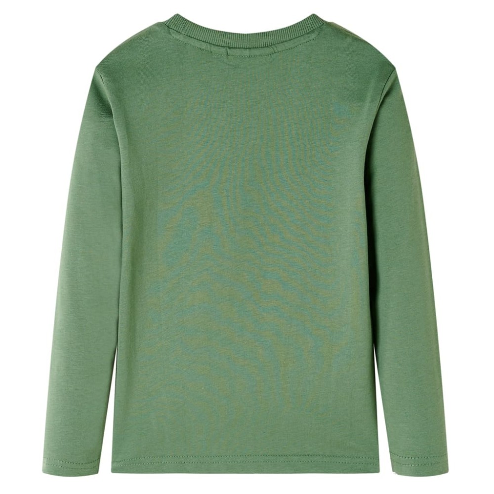 Tricou de copii cu mâneci lungi, kaki deschis, 104