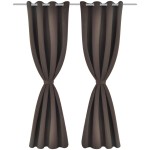 vidaXL Draperii opace cu ocheți metalici, 2 buc, 135 x 175 cm, maro vidaXL Draperii opace cu ocheți metalici, 2 buc, 135 x 175 cm, maro