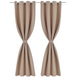 vidaXL Draperii opace cu ocheți metalici, 2 buc, 135 x 175 cm, crem vidaXL Draperii opace cu ocheți metalici, 2 buc, 135 x 175 cm, crem