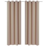 vidaXL Draperii opace cu ocheți metalici, 2 buc, 135 x 175 cm, crem vidaXL Draperii opace cu ocheți metalici, 2 buc, 135 x 175 cm, crem