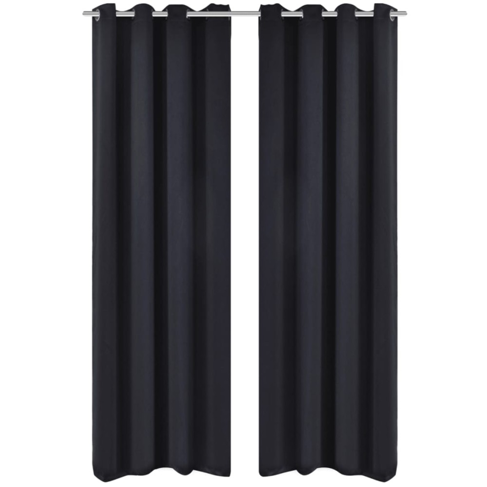 vidaXL Draperie opacă, ocheți metalici, 270 x 245 cm, negru
