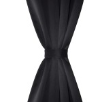 vidaXL Draperie opacă, ocheți metalici, 270 x 245 cm, negru vidaXL Draperie opacă, ocheți metalici, 270 x 245 cm, negru