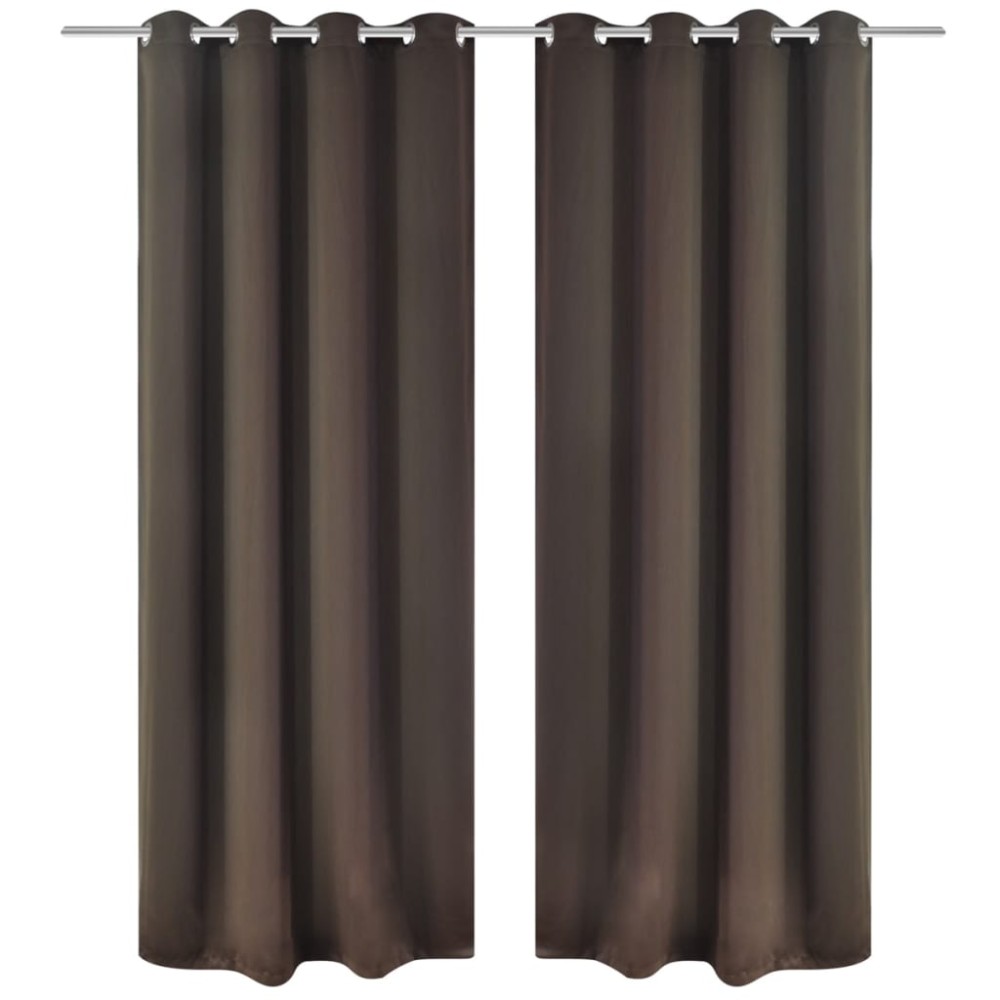 vidaXL Draperie opacă, ocheți metalici, 270 x 245 cm, maro