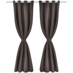 vidaXL Draperie opacă, ocheți metalici, 270 x 245 cm, maro vidaXL Draperie opacă, ocheți metalici, 270 x 245 cm, maro
