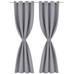 vidaXL Draperie opacă, ocheți metalici, 270 x 245 cm, gri
