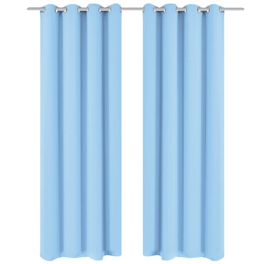 vidaXL Draperie opacă, ocheți metalici, 270 x 245 cm, turcoaz