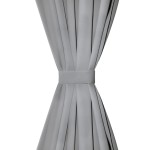 vidaXL Draperii micro-satin cu bride, 2 buc, 140 x 175 cm, gri vidaXL Draperii micro-satin cu bride, 2 buc, 140 x 175 cm, gri