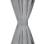 vidaXL Draperii micro-satin cu bride, 2 buc, 140 x 225 cm, gri vidaXL Draperii micro-satin cu bride, 2 buc, 140 x 225 cm, gri