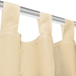 vidaXL Draperii micro-satin cu bride, 2 buc, 140 x 175 cm, bej vidaXL Draperii micro-satin cu bride, 2 buc, 140 x 175 cm, bej