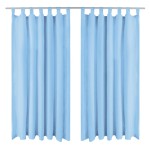 vidaXL Draperii micro-satin cu bride, 2 buc, 140 x 225 cm, turcoaz vidaXL Draperii micro-satin cu bride, 2 buc, 140 x 225 cm, turcoaz