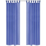 vidaXL Draperii din voal, 2 buc., 140 x 225 cm, albastru regal vidaXL Draperii din voal, 2 buc., 140 x 225 cm, albastru regal