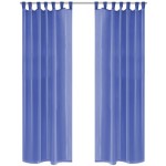 vidaXL Draperii din voal, 2 buc., 140 x 245 cm, albastru regal vidaXL Draperii din voal, 2 buc., 140 x 245 cm, albastru regal