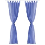 vidaXL Draperii din voal, 2 buc., 140 x 245 cm, albastru regal vidaXL Draperii din voal, 2 buc., 140 x 245 cm, albastru regal