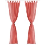 vidaXL Draperii din voal 2 buc., 140 x 225 cm, roșu vidaXL Draperii din voal 2 buc., 140 x 225 cm, roșu
