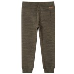 Pantaloni de trening pentru copii, kaki închis melanj, 104 Pantaloni de trening pentru copii, kaki închis melanj, 104