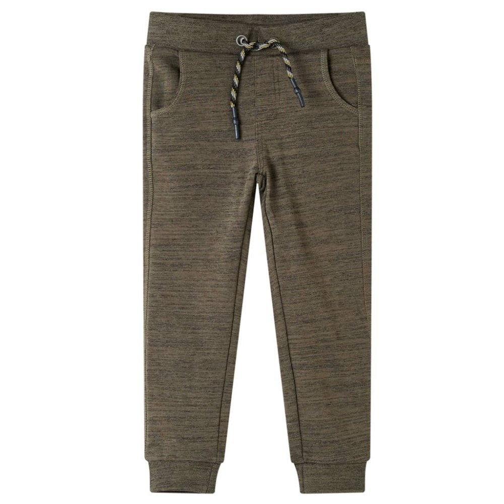 Pantaloni de trening pentru copii, kaki închis melanj, 104