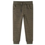 Pantaloni de trening pentru copii, kaki închis melanj, 104 Pantaloni de trening pentru copii, kaki închis melanj, 104