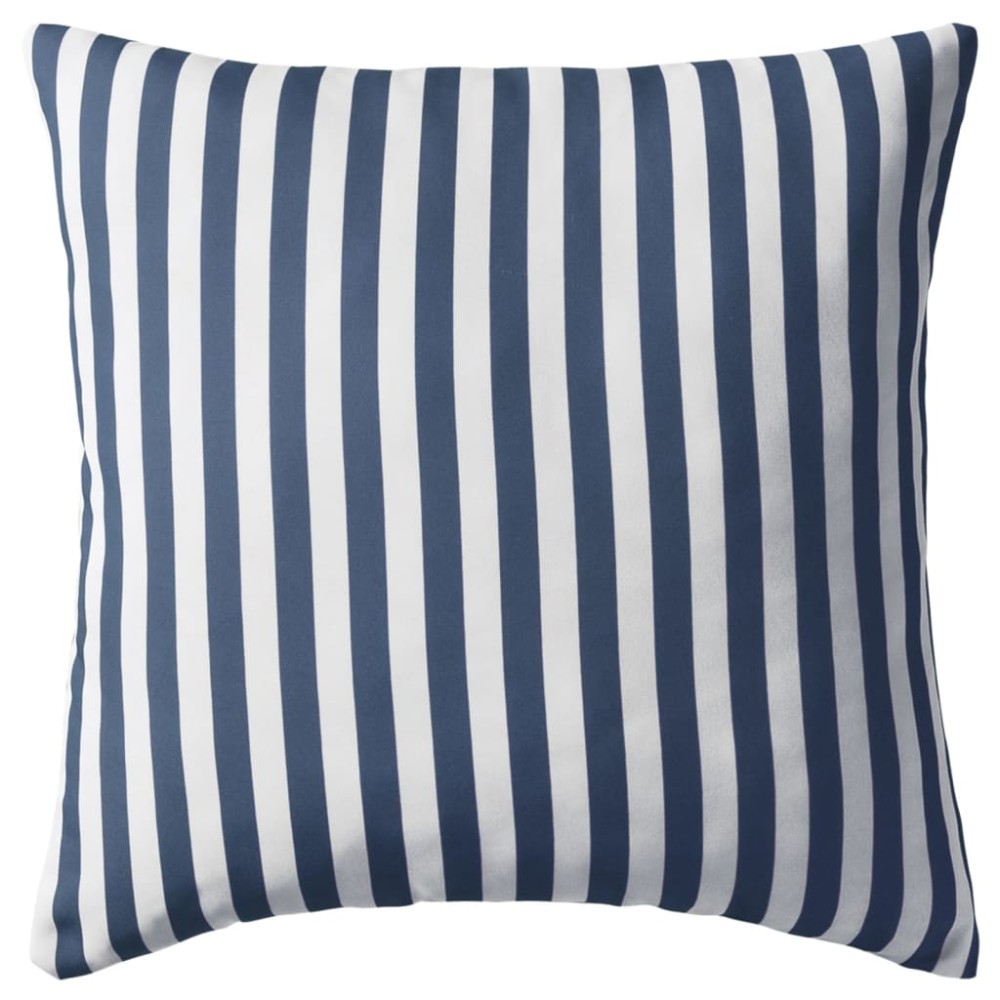 vidaXL Perne de exterior, 2 buc., imprimeu dungi, 45x45 cm, bleumarin