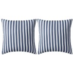 vidaXL Perne de exterior, 2 buc., imprimeu dungi, 45x45 cm, bleumarin vidaXL Perne de exterior, 2 buc., imprimeu dungi, 45x45 cm, bleumarin