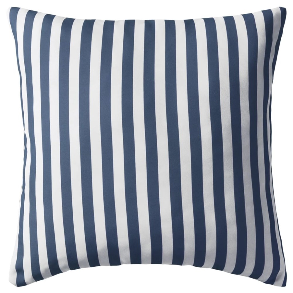 vidaXL Perne de exterior, 4 buc., imprimeu dungi, 45x45 cm, bleumarin