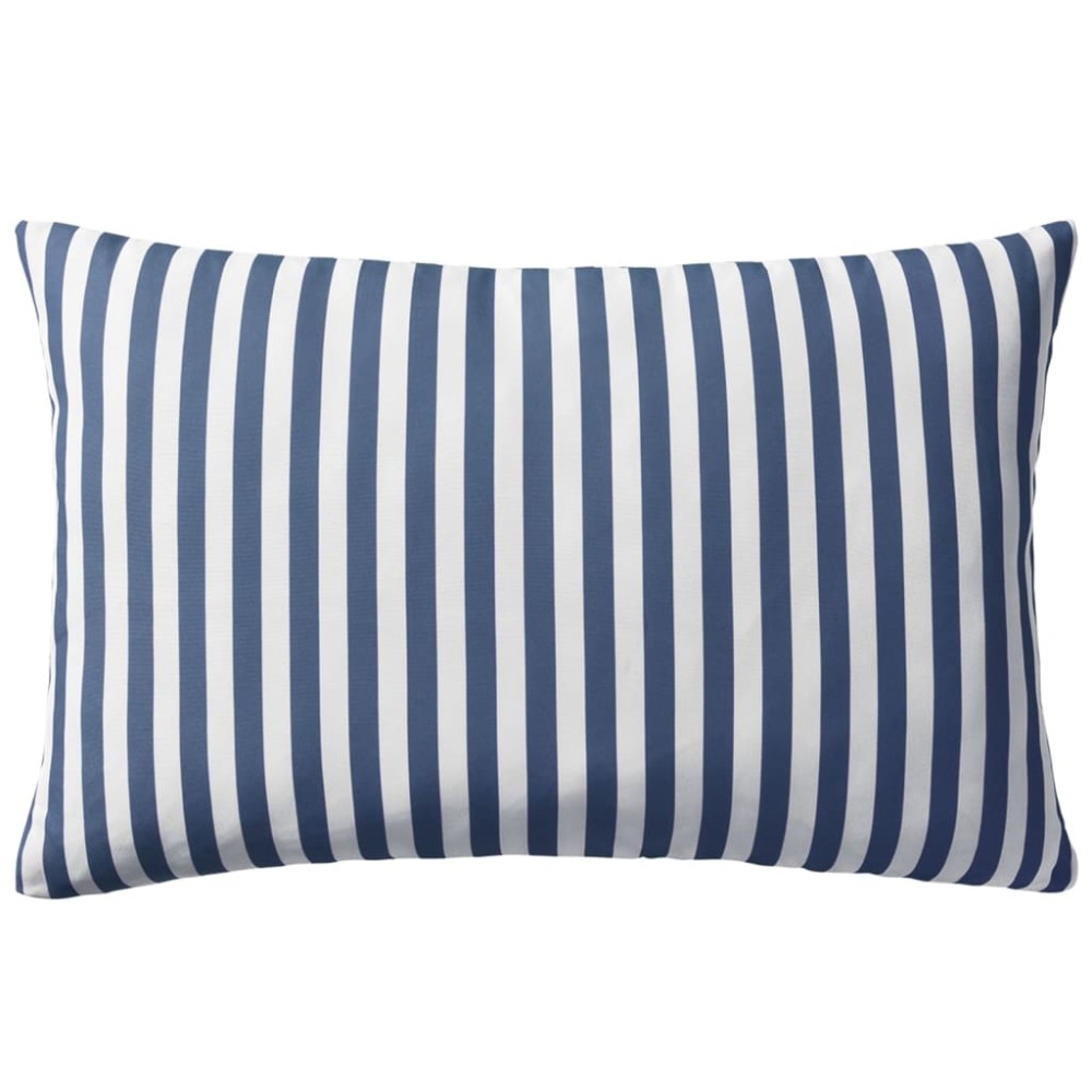 vidaXL Perne de exterior, 2 buc., bleumarin, 60x40 cm, imprimeu dungi