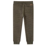 Pantaloni de trening pentru copii, kaki închis melanj, 128 Pantaloni de trening pentru copii, kaki închis melanj, 128