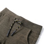 Pantaloni de trening pentru copii, kaki închis melanj, 140 Pantaloni de trening pentru copii, kaki închis melanj, 140