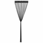 vidaXL Draperii cu franjuri, 2 buc., 140 x 250 cm, negru