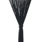 vidaXL Draperii cu franjuri, 2 buc., 140 x 250 cm, negru