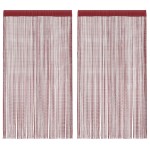 vidaXL Draperii cu franjuri, 2 buc., 100 x 250 cm, roșu burgund