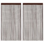 vidaXL Draperii cu franjuri, 2 buc., 140 x 250 cm, maro