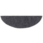 vidaXL Covorașe autoadezive pentru scări, 15 buc., 56x17x3 cm, gri închis, semirotunde