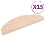 vidaXL Covorașe autoadezive pentru scări, 15 buc., 65x21x4 cm, crem, semirotunde, mari vidaXL Covorașe autoadezive pentru scări, 15 buc., 65x21x4 cm, crem, semirotunde, mari