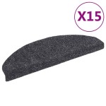 vidaXL Covorașe pentru scări autoadezive, 15 buc., 65x21x4 cm, gri închis, semirotunde, mari vidaXL Covorașe pentru scări autoadezive, 15 buc., 65x21x4 cm, gri închis, semirotunde, mari