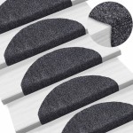 vidaXL Covorașe pentru scări autoadezive, 15 buc., 65x21x4 cm, gri închis, semirotunde, mari vidaXL Covorașe pentru scări autoadezive, 15 buc., 65x21x4 cm, gri închis, semirotunde, mari