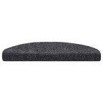 vidaXL Covorașe pentru scări autoadezive, 15 buc., 65x21x4 cm, gri închis, semirotunde, mari vidaXL Covorașe pentru scări autoadezive, 15 buc., 65x21x4 cm, gri închis, semirotunde, mari