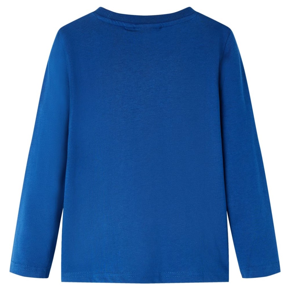 Tricou de copii cu mâneci lungi, albastru închis, 128