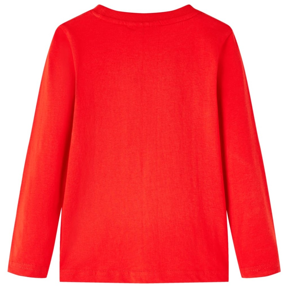 Tricou de copii cu mâneci lungi sălbatice roșu 92