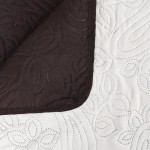 vidaXL Cuvertură matlasată cu două fețe, 220x240 cm, crem și maro
