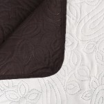 vidaXL Cuvertură matlasată cu două fețe, 230x260 cm, crem și maro