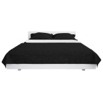 vidaXL Cuvertură matlasată cu două fețe, 220x240 cm, negru și alb vidaXL Cuvertură matlasată cu două fețe, 220x240 cm, negru și alb