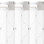 vidaXL Perdele 2 pcs Alb 140 x 245 cm Poliester