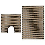 vidaXL Set covoraș baie lucrat manual, natural și negru, iută textil vidaXL Set covoraș baie lucrat manual, natural și negru, iută textil