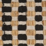 vidaXL Set covoraș baie lucrat manual, natural și negru, iută textil vidaXL Set covoraș baie lucrat manual, natural și negru, iută textil