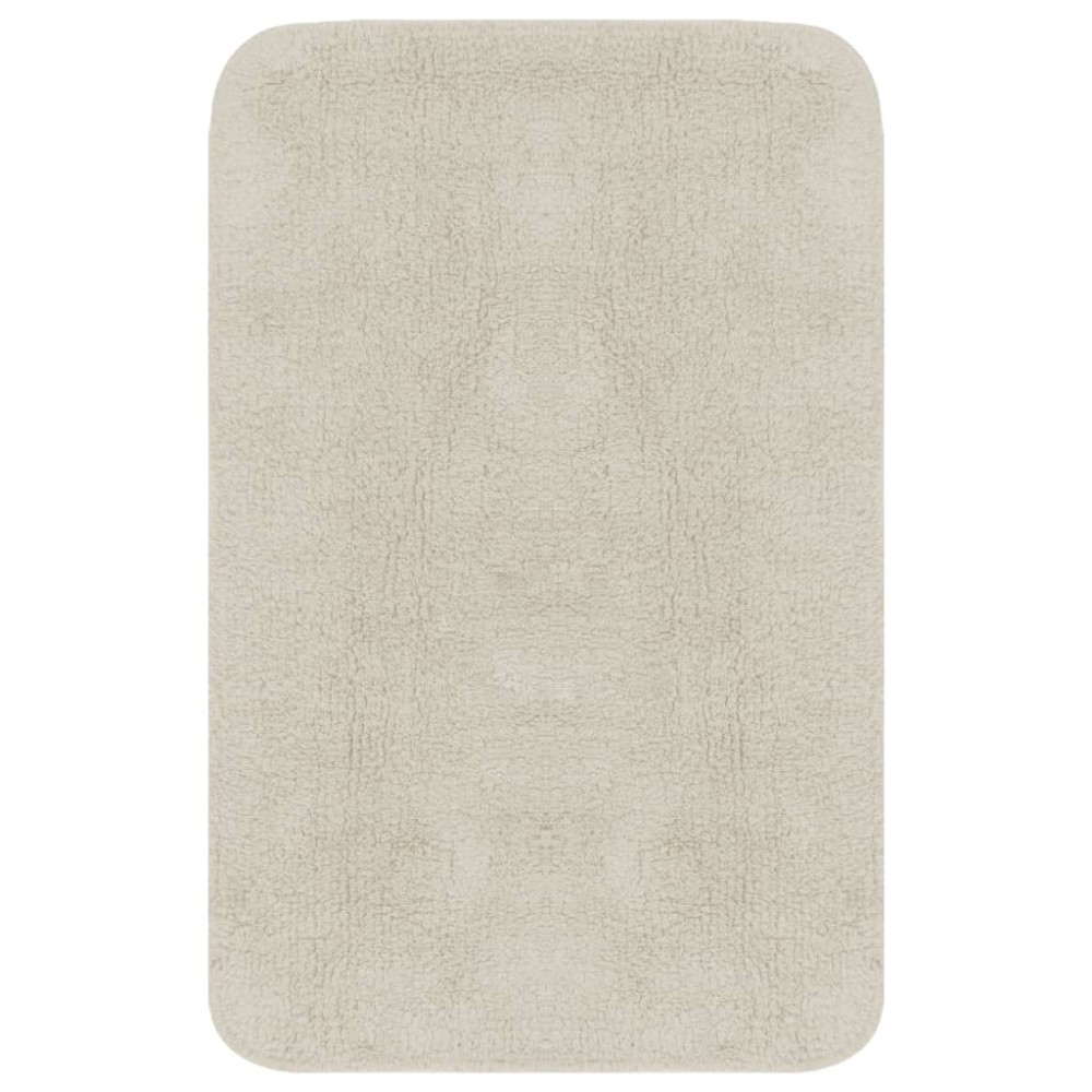 vidaXL Set covorașe baie, 3 piese, alb, textil