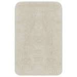 vidaXL Set covorașe baie, 3 piese, alb, textil vidaXL Set covorașe baie, 3 piese, alb, textil