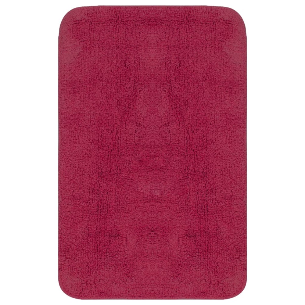 vidaXL Set covorașe baie, 3 piese, fucsia, textil