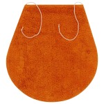 vidaXL Set covorașe de baie, 3 piese, portocaliu, textil vidaXL Set covorașe de baie, 3 piese, portocaliu, textil