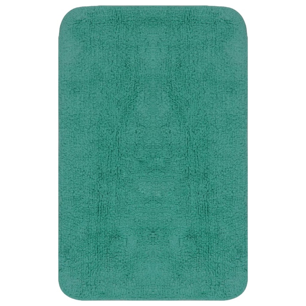 vidaXL Set covorașe baie, 3 piese, turcoaz, textil