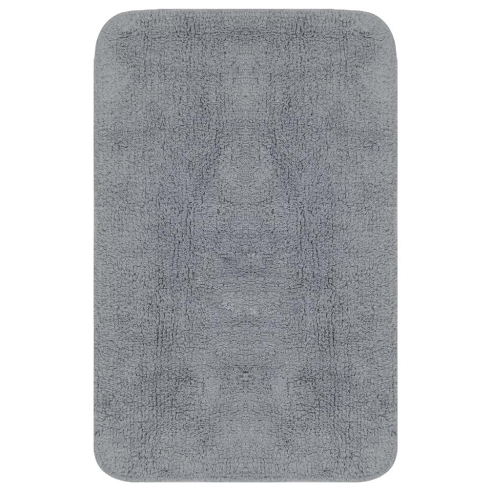 vidaXL Set covorașe baie, 2 buc., gri, textil